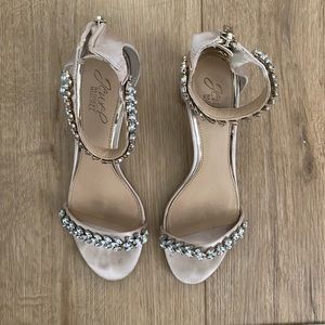 Badgley Mischka jeweled heels